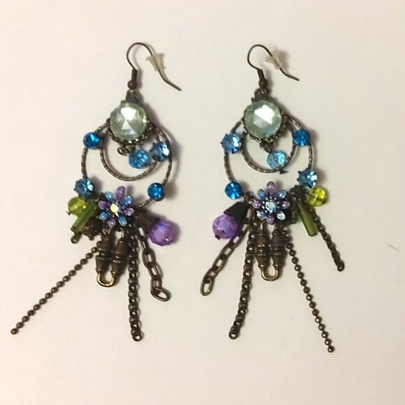 NEW Handcrafted Long Drop Beaded Dangle Earrings Women Fashion Jewelry Gifts - Picture 4 of 5